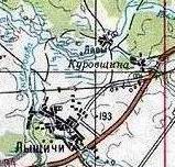 Лыщичи на карте Унечского района