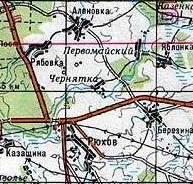 Чернятка на карте Унечского района