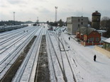 Станция Унеча - вид с виадука в западном направлении